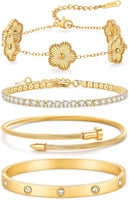18K Gold Curated Bracelet Stack